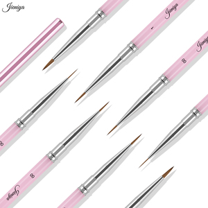 Pinceau à ongles Kolinsky en gros, outil de superposition dentaire en céramique, manche en plastique rose pour la réparation de la porcelaine et l'utilisation en laboratoire - Product Image 4