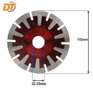 Disco de sierra de diamante segmentado en T de 4.5 pulgadas DT con dientes protectores para granito y mármol - Product Image 2