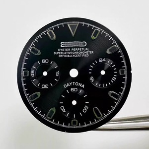 Nuevas piezas de repuesto para reloj, esfera de cronógrafo triple de 29.5MM, esfera luminosa verde para movimiento VK63 - Product Image 6