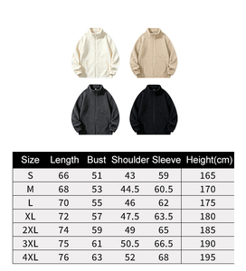 Wholesale Heavyweight <b>Zip</b>-<b>up</b> Stand Collar <b>Fleece</b> Sweatshirts Jacket Winter High Quality Embroidered Shearling Jacket <b>Men</b> - Product Image 5