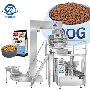 Multihead Weigher Dog Treats Pouch Packaging Premade Zipper Bag Chocolate Grain Cookie Cat Litter Pet Food Packing Machine