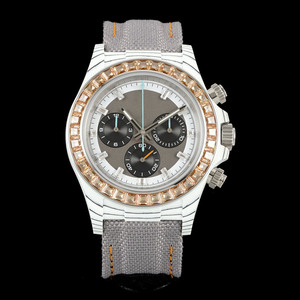 Orologio da Polso Cronografo Gallant NTPT in Carbonio Bianco con Quadrante Grigio Diamantato, Orologio da Uomo Spotlight Gala - Product Image 1