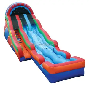 Dual lane mobile zip line waterslide inflatable pool slide mobile zip line commercial inflatable water slide