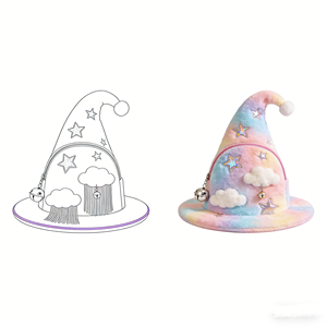 Bolsa de Peluche Personalizada con Forma de Flor de <span class=keywords><strong>Sakura</strong></span>, Orejas de Conejo y Adorno Floral, Transforma tu Diseño de Dibujos Animados en una Bolsa de Peluche de Alta Calidad - Product Image 3