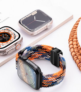 Bracelet en nylon tressé élastique pour <span class=keywords><strong>Apple</strong></span> <span class=keywords><strong>Watch</strong></span> 45 mm 49 mm, boucle magnétique, bracelet en nylon pour iWatch Series 11 10 <span class=keywords><strong>SE</strong></span> Ultra - Product Image 5