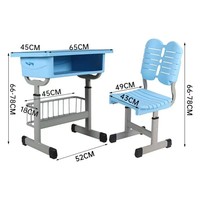 Bureaux et chaises réglables en hauteur pour les élèves du primaire et du secondaire, cours de soutien renforcés pour les écoles