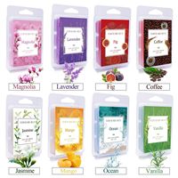 Vente directe d'usine Cube de cire de soja d'aromathérapie Chauffe-bougies parfumées et fond de cire en vrac Boîtes en PVC Cubes en vrac