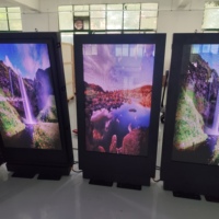 Écran d'affichage numérique LED double face autoportant HD P3 pour extérieur avec verre de protection, affichage vidéo et texte, contrôle à distance 4G en cluster