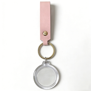 <b>Customized</b> DIY Blank Digital Acrylic Photo Insert <b>Keychain</b> with PU Leather Strap Photo Frame <b>Keychain</b> - Product Image 3