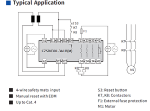 4สาย Safetymat การตรวจสอบการรีเซ็ตคู่มือการถ่ายทอดความปลอดภัย INTERLOCK ตะแกรงความปลอดภัย24โวลต์ DC 5A DIN35mm รับประกัน3ปี - Product Image 5