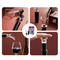 Fournisseurs d'aérateur de bouteille de vin en aluminium personnalisé en plastique de qualité alimentaire de vente chaude d'usine décanteur et barre d'arrêt