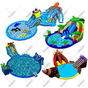 Bán Hot <span class=keywords><strong>Inflatable</strong></span> Trượt Nước Với Hồ Bơi Bơi Bóng Đồ Chơi Hồ Bơi Công Viên Nước <span class=keywords><strong>Inflatable</strong></span> Với Hồ Bơi - Product Image 3