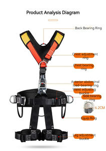 ホットセールファッション快適なロッククライミング緊急救助全身安全ハーネス - Product Image 6
