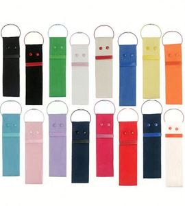 Lanière porte-clés DIY en polyester et coton avec bouton rotatif, personnalisable pour bagages - Product Image 1