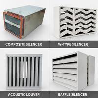 Grille d'aération acoustique à atténuation de bruit personnalisée, résistante aux intempéries, pour projet de réduction du bruit de ventilation industrielle