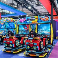 Máquina de Juego Arcade Comercial de Carreras Dinámicas para 2 Jugadores, Simulador de Conducción de Alta Velocidad con Monedas, 75 Pulgadas HD, en Inglés