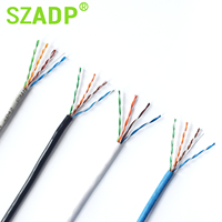 Kabel Ethernet UTP Cat5e Dalam Ruangan AWG24 Tembaga Murni CCA Kabel Instalasi LAN Rumah Kantor di Dalam Dinding
