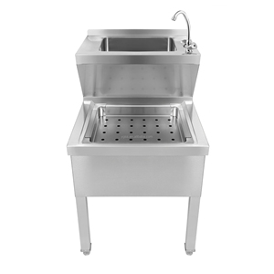 Stainless Steel Floor Mounted Cleaning Sink - Commercial Heavy Duty Utility Sink for Restaurant/Hotel - Product Image 1
