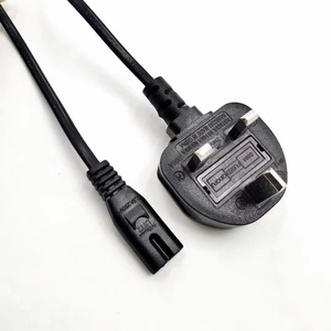 Cordon d'alimentation CA BS 13A IEC C15, extrémité femelle, câble PVC type SJT - Product Image 1