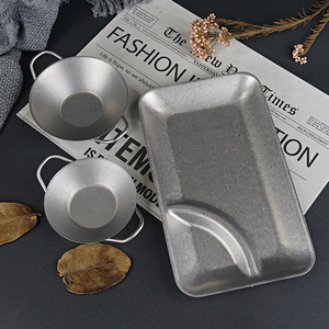 Plato para Servir <span class=keywords><strong>de</strong></span> Acero Inoxidable 304 con Compartimentos para Sushi, Aperitivos, Salsas, Salsa <span class=keywords><strong>de</strong></span> Soya, <span class=keywords><strong>Cocina</strong></span> Casera, Barbacoa - Product Image 2