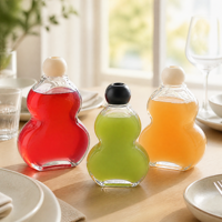 Bouteilles en verre transparentes de 250 ml, 375 ml et 500 ml, nouvelle conception, adaptées aux boissons, aux jus de fruits et aux vins de fruits