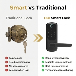 PRECIO DE FÁBRICA Cerradura Inteligente Americana Ttlock Tuya WiFi para Puerta de Madera con Control Remoto y RFID - Product Image 3