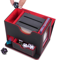 Boîte à cartes personnalisable en cuir et PU KXM pour cartes Commander et TCG avec fermeture à clé