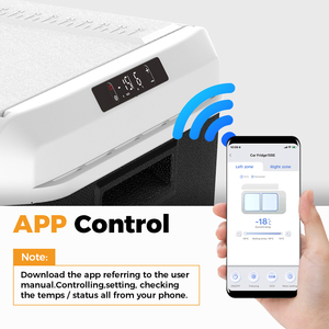 MCD60 Sports Compressor Travel Fridge Freezer Cooler Dual Zone APP Control 20/30/40/50/60L Portable Plastic <b>Car</b> <b>Refrigerator</b> - Product Image 5