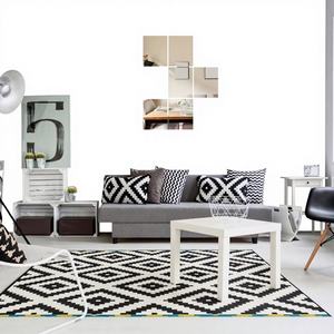 Espejo Acrílico Autoadhesivo Combinado Pequeño, Moderno, Bohemio, Flexible, Sin Marco, de Alta Calidad, 20*20 cm, Venta al Por Mayor - Product Image 1