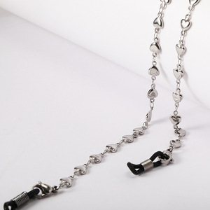 Cadenas para Gafas de Acero Inoxidable en Estilos de Corazón, Cruz y Eslabones Cruzados |   Cadena para Gafas Antideslizante para Mujer - Product Image 2
