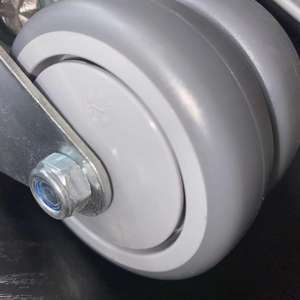 SQ Castor European <span class=keywords><strong>Type</strong></span> Swivel Twin Thermoplast ische Gummi räder <span class=keywords><strong>Caster</strong></span> 75mm für Aircraft Meal Trolley - Product Image 4