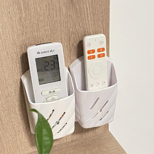 Caja de almacenamiento para control remoto universal, soporte adhesivo para montaje en pared, no requiere perforación, forma rectangular - Product Image 4