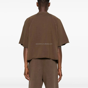 เสื้อยืดสีดำวินเทจทรงหลวมไหล่ตก พิมพ์ลายตามสั่งสำหรับผู้ชาย ผ้าฝ้าย 100% ซักแล้ว ผลิตโดยผู้ผลิตเสื้อยืดทรงโอเวอร์ไซส์ทรงบ็อกซี่ - Product Image 5
