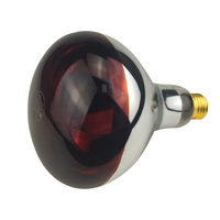 Bongbada ampoule de lampe chauffante infrarouge étanche de haute qualité pour la croissance de la volaille de porc lampe chauffante animale pour poussin e27 110V 230V 250W