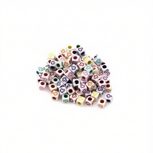 Perline Quadrate Multicolore Ilan 6x6mm per Lavori Artigianali - Product Image 1