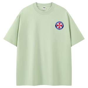 T-shirt personnalisé en coton mélangé épais 300 g/m² avec manches uniques – Vente en gros - Product Image 1