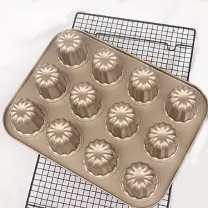 Canele kalıp pişirme tavaları yapışmaz Canele Muffin Bakeware Cupcake Pan Cupcakes için