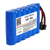 Paket Baterai Lithium Ion Kustom 9.6V 4Ah 38.4Wh Side-by-side dengan BMS untuk Lampu Taman Tenaga Surya, Sistem Keamanan, Lampu Darurat