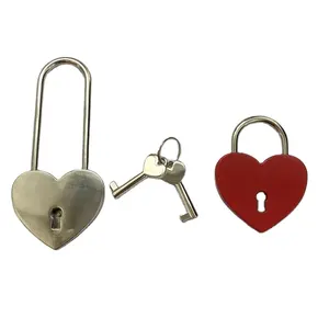 Factory Colorful Small Love Heart Shaped Padlock For Gift