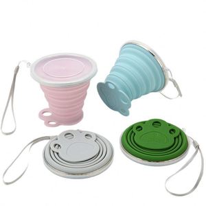 Portable Food-Grade Silicone Folding <b>Cup</b> Extendable Outdoor <b>Camping</b> Water <b>Cup</b> with Classic Design for Travel and Promotion - Product Image 1