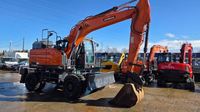 Excavadora de Ruedas Usada Daewoo Doosan DXW140 DX150W DX165W Modelo 2023, 16t, Cucharón de 0.5m, Motor y Caja de Cambios en Stock, Segunda Mano