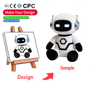 ألعاب محشوة مخصصة عالية الجودة على شكل روبوت ذكاء اصطناعي لطيف من القطن، ألعاب قطيفة مخصصة من الشركات المصنعة - Product Image 2