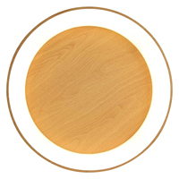 Luzete Lámparas de Techo LED Regulables de 96W, Eficientes, de Superficie, con Interruptor de Madera, Temperatura de Color 6500K, Elegantes para Hogar y Oficina