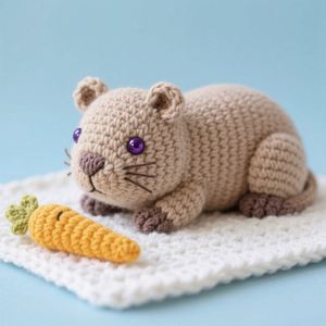 Capibara de Ganchillo Más Vendido, Diseño Personalizado, Capibara de Ganchillo Hecho a Medida en Fábrica, Capibara Tejido Pequeño Personalizado - Product Image 1