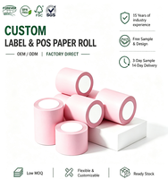 Rouleau de papier thermique imprimé couleur sans BPA de qualité supérieure, impression stable pour terminal de paiement
