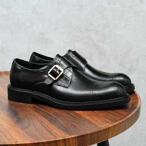 Nouvelles Chaussures Classiques Rétro en Cuir Véritable pour Hommes, Style Printemps-Automne, Légères, Respirantes, Antidérapantes, Idéales pour Tenues Professionnelles Formelles - Product Image 2