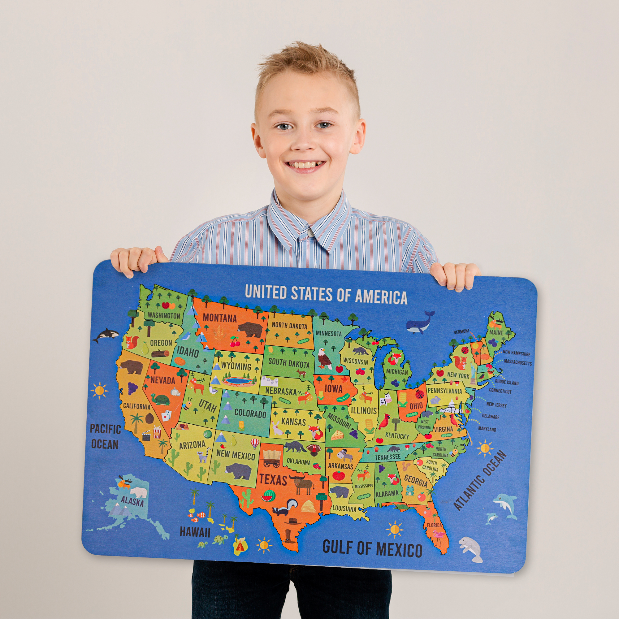 Arkansas Wooden Jigsaw Puzzle - 500 Piece USA State Map Puzzle For Adults | 15x20.5 Inch Educational Geography Puzzle - View #2