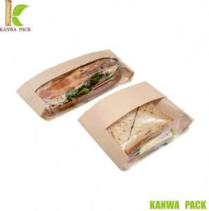 ถุงกระดาษใส่อาหารแบบใช้แล้วทิ้งสำหรับแซนด์วิชพร้อมหน้าต่างใส - Product Image 6