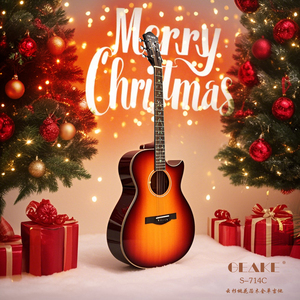 Geake S-714C <span class=keywords><strong>40</strong></span> Polegada Alta Qualidade Todos Solid Cherry Guitarra Acústica Novo Design Presente De Natal - Product Image 2