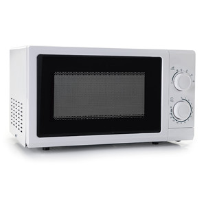 Forno a microonde bianco da 20 litri con doppio comando a manopola per uso domestico in cucina - Product Image 1